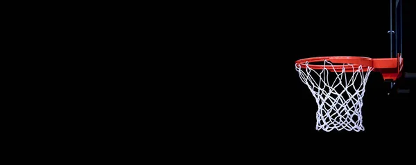 Баскетбольный Обруч Изолирован Черном Фоне Командный Спорт — стоковое фото