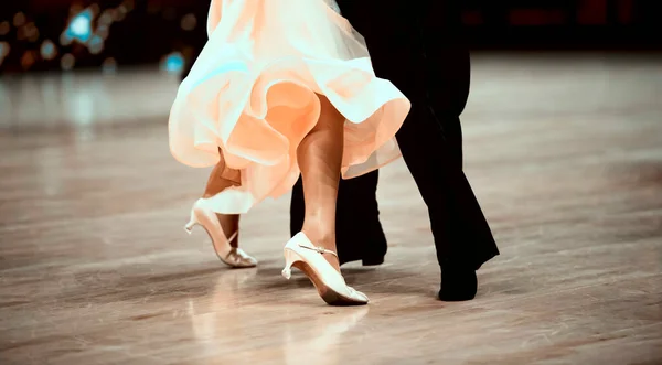 Man Och Kvinna Dansare Latino Internationell Dans Ballroom Dance Lagsport — Stockfoto