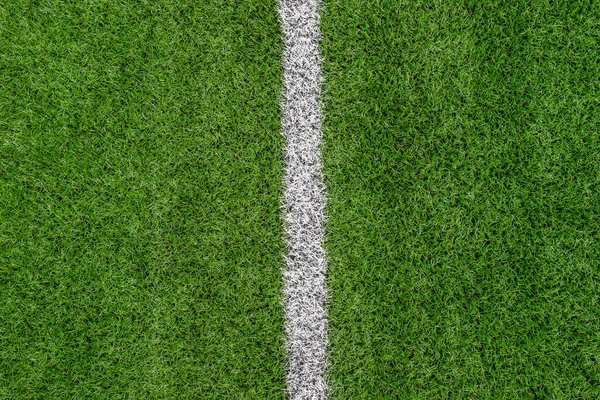 Campo Esportes Grama Sintética Verde Com Linha Branca Tiro Cima — Fotografia de Stock