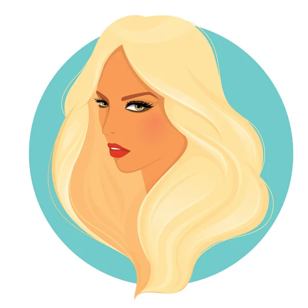 Ilustración Vectorial Mujer Hermosa Joven — Vector de stock