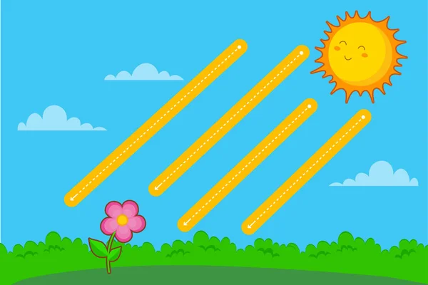 Jeux éducatifs imprimables pour le développement de la motricité fine — Image vectorielle