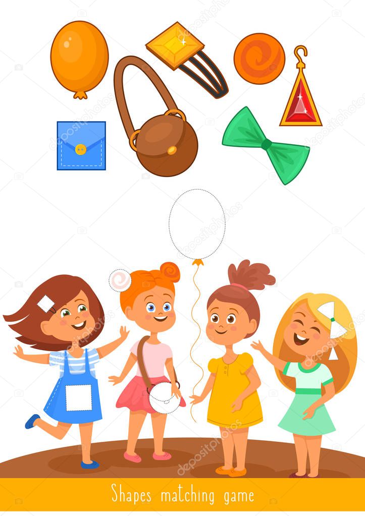 Educational children game. Toddlers activity.