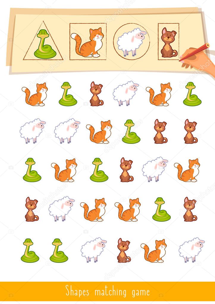 Educational children game. Toddlers activity.