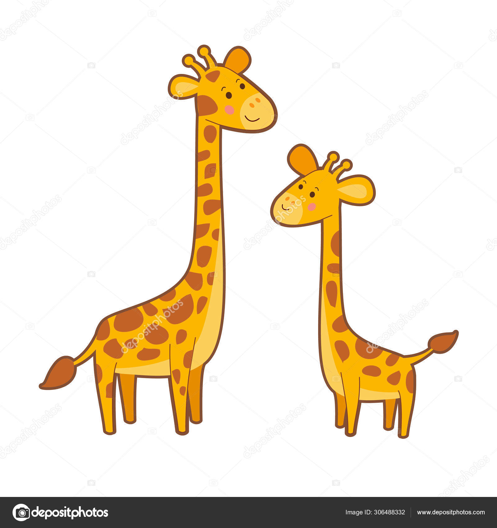 Cute cartoon set of giraffes Stock Vector Image by ©SonneOn #306488332 Cute cartoon set of giraffes Stock Vector Image by ©SonneOn #306488332