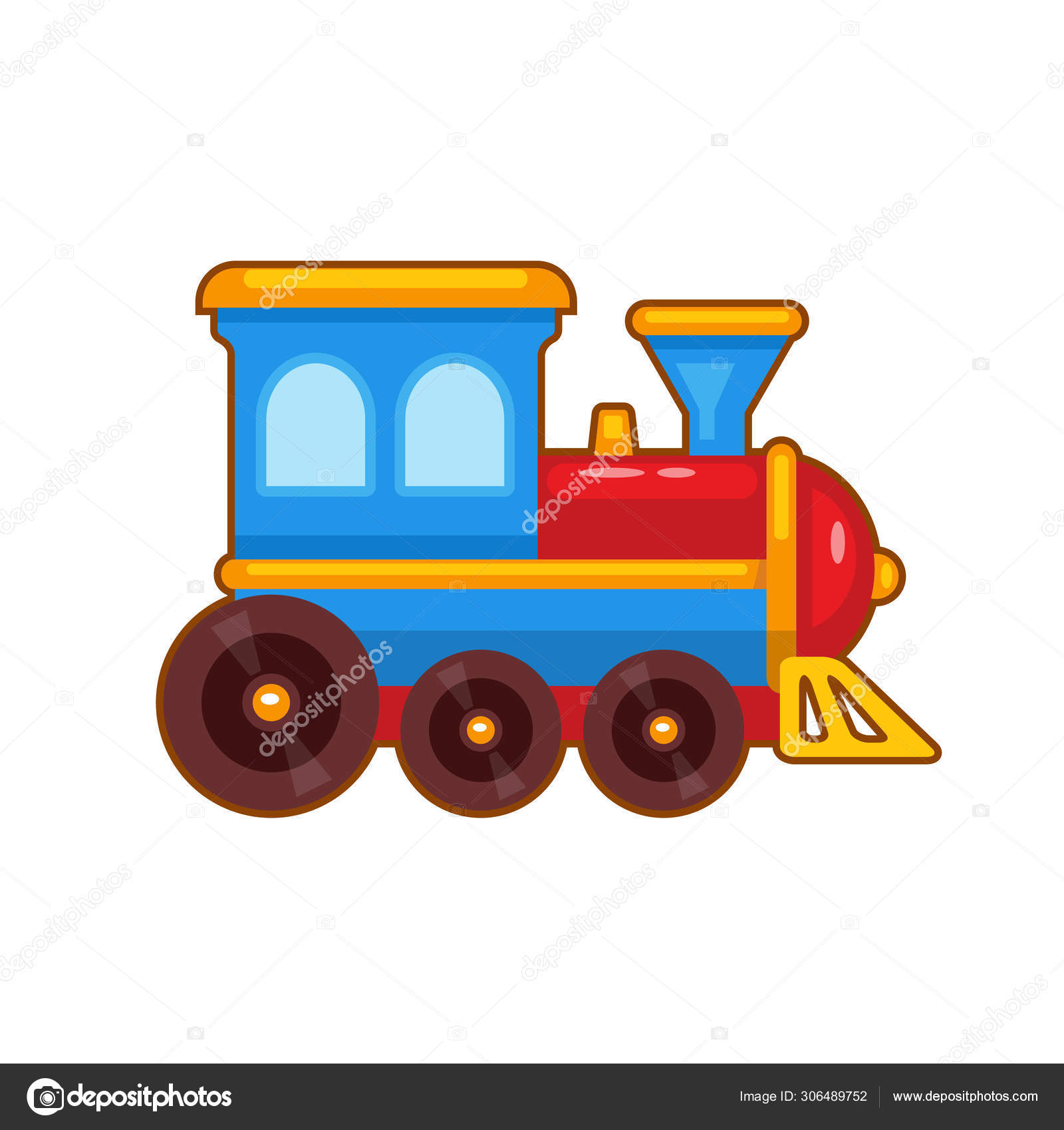 Trem De Brinquedo Para Crianças Ilustração Vetorial Plana. Trem De Brinquedo  Para Crianças No Fundo Branco. Infância, Entretenimento, Conceito De  Transporte Royalty Free SVG, Cliparts, Vetores, e Ilustrações Stock. Image  194264758