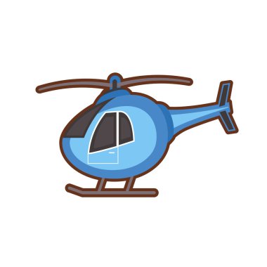 Helikopterin vektör illüstrasyonu