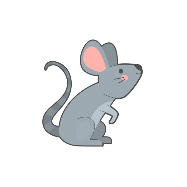 Ilustración vectorial del ratón gris — Vector de stock