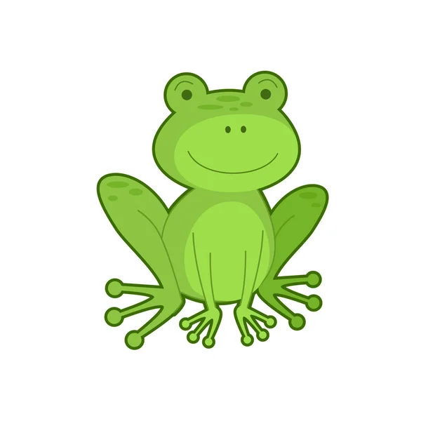 緑のカエルのベクトル イラスト — ストックベクタ