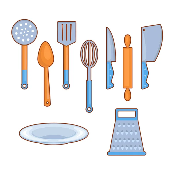 Set de cubiertos de cocina — Vector de stock