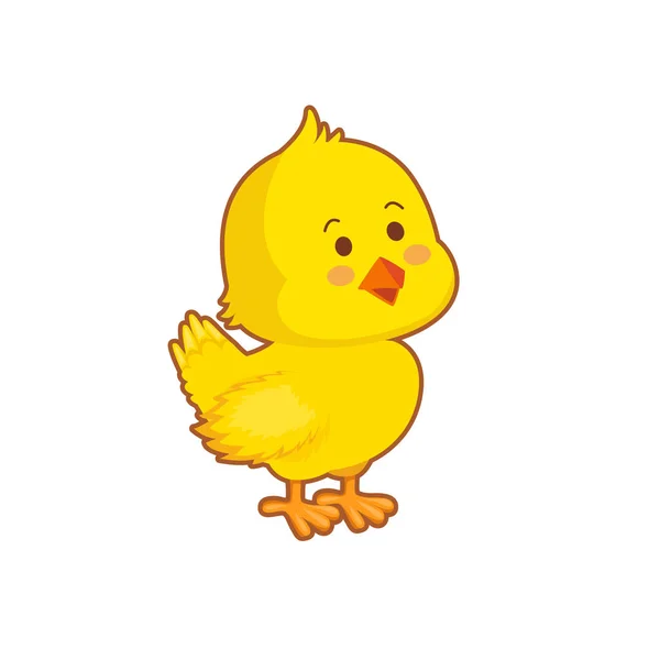 귀여운 작은 닭의 초상화 — 스톡 벡터