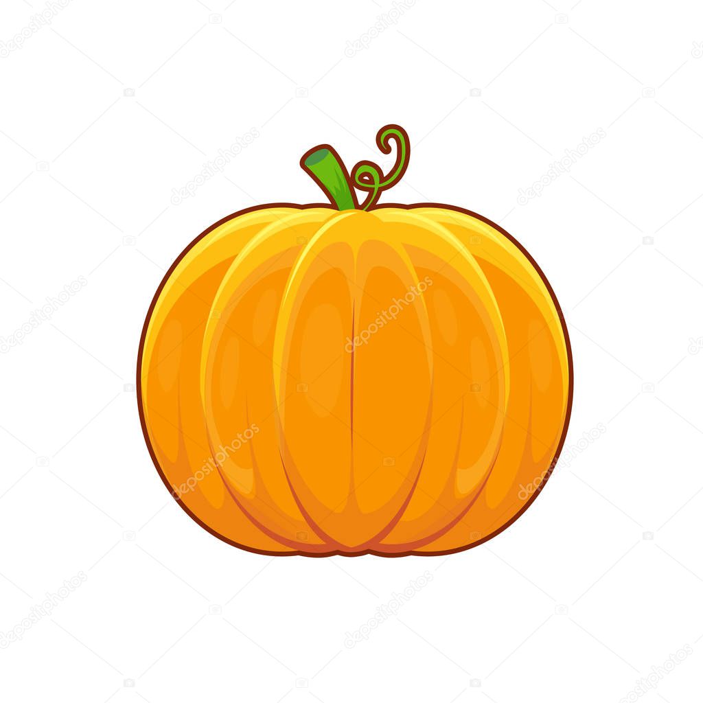 Vector illustration of cartoon pumpkin 