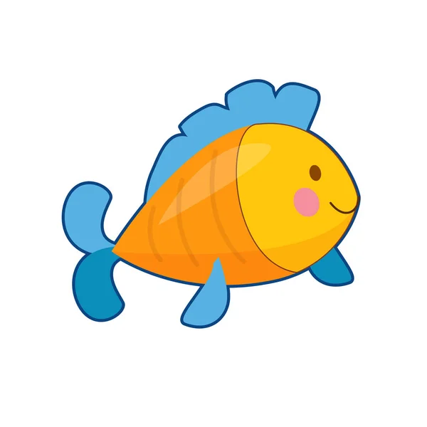 Ilustración vectorial de peces amarillos — Vector de stock