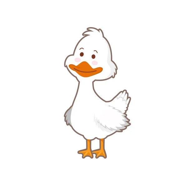 Portrait of cute goose — Stock Vector