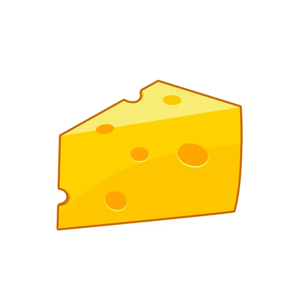 Büyük dilim peynir — Stok Vektör