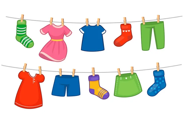 Conjunto de ropa para niños — Archivo Imágenes Vectoriales