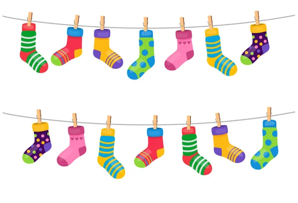 Set of colorful socks — Stock Vector