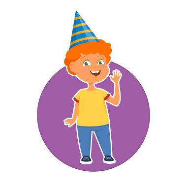 Şapkalı doğum günü çocuğu 