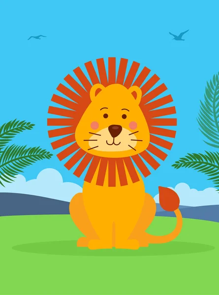Vektor-Illustration des Löwen — Stockvektor