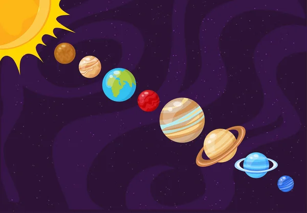 Planètes du système solaire. — Image vectorielle
