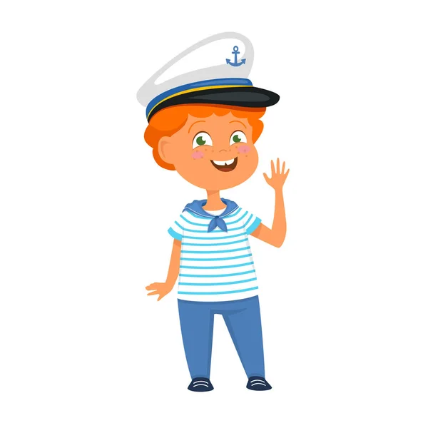 Junge im Seemannskostüm — Stockvektor