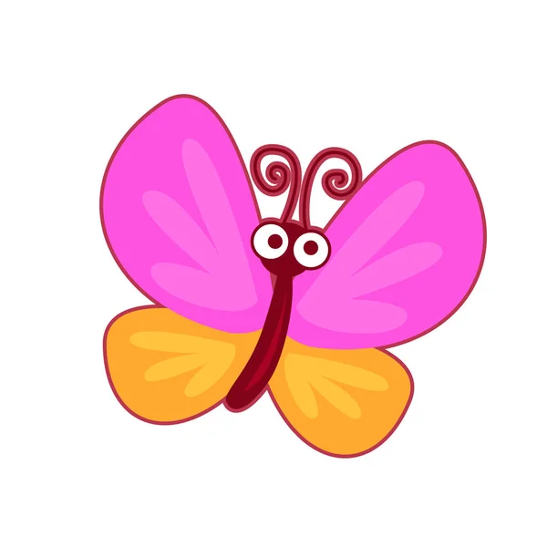 Mariposa amarilla y rosa Ilustraciones de stock libres de derechos