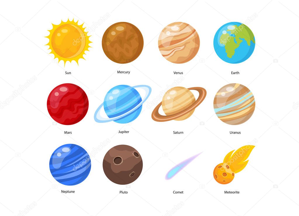 Space background with stars and planets