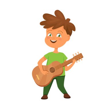 Gitar çalan çocuk.