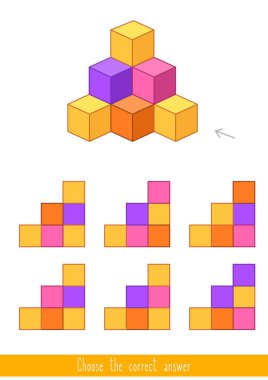 Çocuklar için eğitici bir oyun. Doğru yanıtı bulma