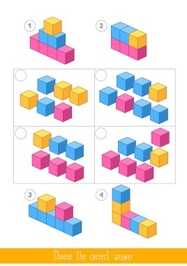 Çocuklar için eğitici bir oyun. Doğru yanıtı bulma