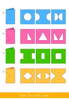 Çocuklar için eğitici bir oyun. Doğru yanıtı bulma