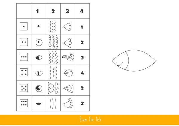 Tirar dados y dibujar — Vector de stock