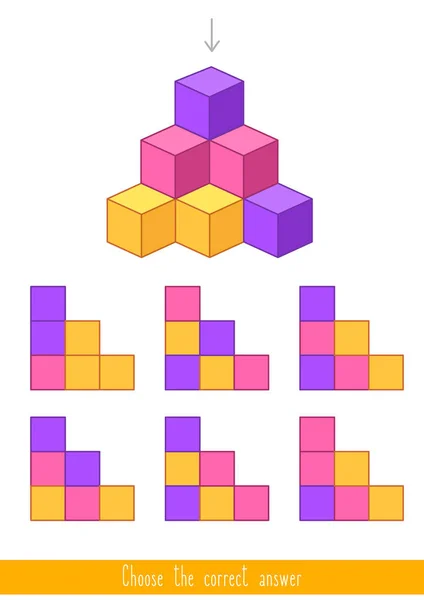 Juego educativo para niños. Encontrar la respuesta correcta — Archivo Imágenes Vectoriales