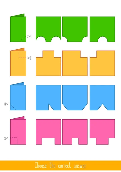 아이들을위한 교육 게임. 정답 찾기 — 스톡 벡터