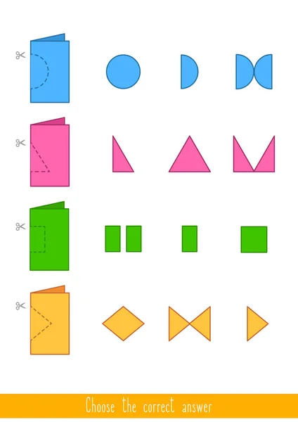 Lernspiel für Kinder. die richtige Antwort finden — Stockvektor