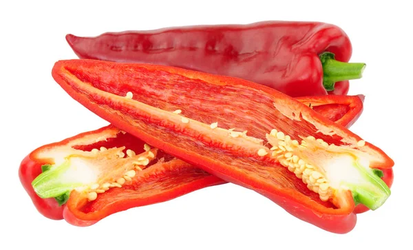 Sweet Ramiro Red Pointed Peppers Isolert Hvit Bakgrunn – stockfoto