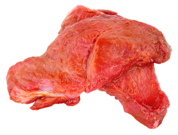 Rauw Varkensvlees Steaks Gemarineerd Een Pittige Chinese Saus Geïsoleerd Een — Stockfoto