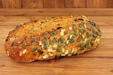 Rustik kabak çekirdeği huysuz gaf somun ahşap zemin kaplı