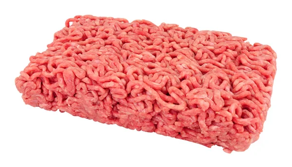 Fresh Raw Beef Mince Meat Isolated White Background — Stock Photo, Image