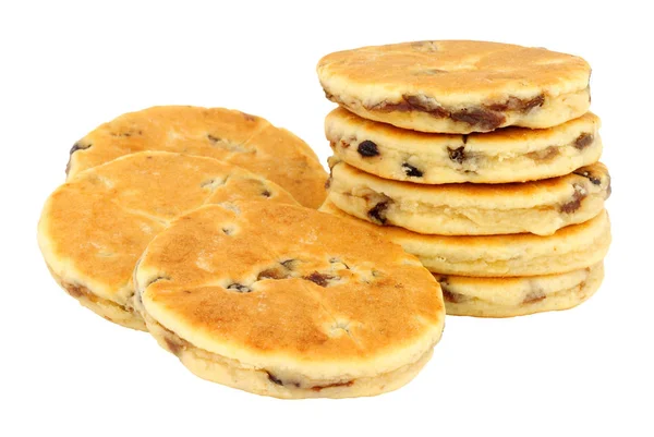 Traditionele Groenten Welsh Cakes Geïsoleerd Een Witte Achtergrond — Stockfoto