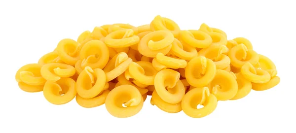 Group Dischi Pasta Shapes Made Durham Wheat Isolated White Background — Stock Photo, Image