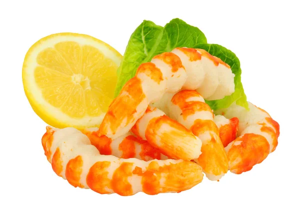 鱼蛋白苏里米形成对虾形状分离在白色背景 — 图库照片