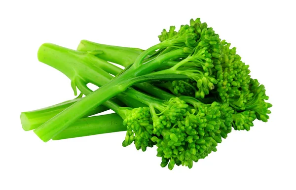 Gruppe Von Frisch Gedämpftem Brokkoli Isoliert Auf Weißem Hintergrund — Stockfoto