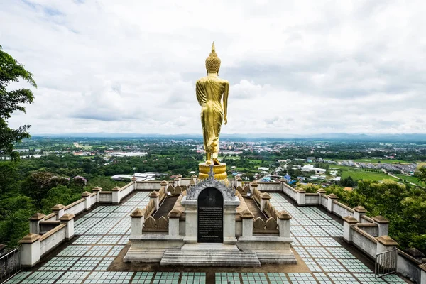 Estátua Buda Ouro Templo Pha Kho Noi Província Nan Tailândia — Fotografia de Stock