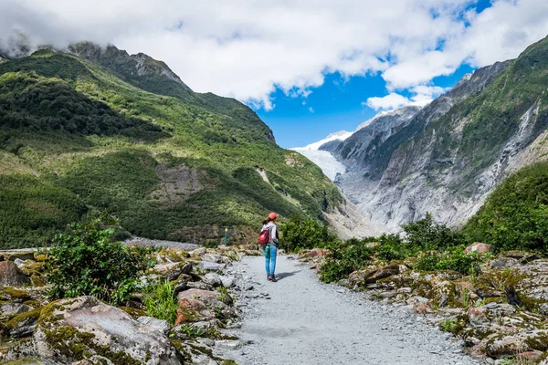 Pista Glaciar Franz Josef Localizado Parque Nacional Westland Tai Poutini — Fotografia de Stock