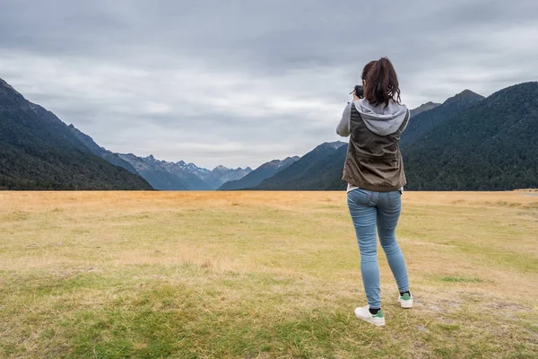 Краєвид Вздовж Milford Sound Шосе Національний Парк Фіордланд Нова Зеландія — стокове фото