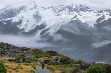 Fahişe Vadisi parça, bir en popüler yürüyen Aoraki/Mt Cook Milli Parkı, Yeni Zelanda'da