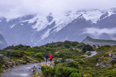Fahişe Vadisi parça, bir en popüler yürüyen Aoraki/Mt Cook Milli Parkı, Yeni Zelanda'da