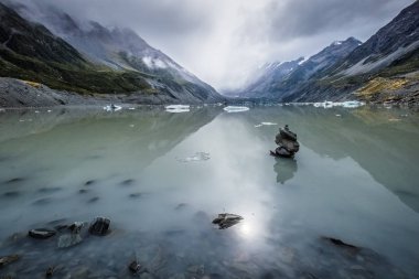 Fahişe Gölü, en popüler dönüm noktası: Aoraki/Mt Cook Milli Park, Avustralya
