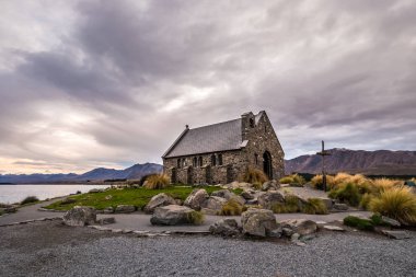 Good Shepherd Kilisesi, Lake Tekapo south Island Yeni Zelanda kıyısında yer alan