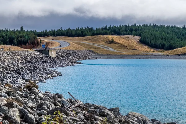 Lago Punkaki Cerca Aoraki Monte Cook Parque Nacional Nueva Zelanda — Foto de Stock